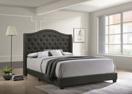 Sonoma Upholstered Wingback Bed Beige