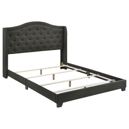 Sonoma Upholstered Wingback Bed Beige