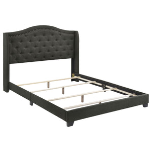 Sonoma Upholstered Wingback Bed Beige
