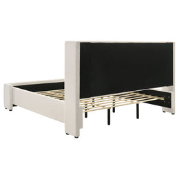 Alamosa Boucle Upholstered Platform Bed White
