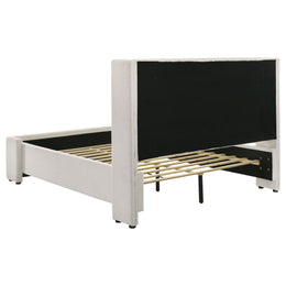 Alamosa Boucle Upholstered Platform Bed White