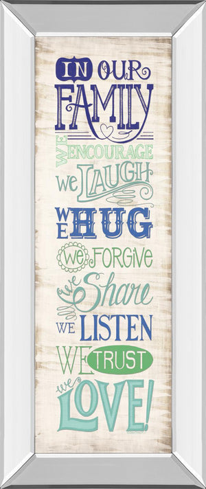 In Our Family By Deb Strain 18X42 Mirror Frame Print