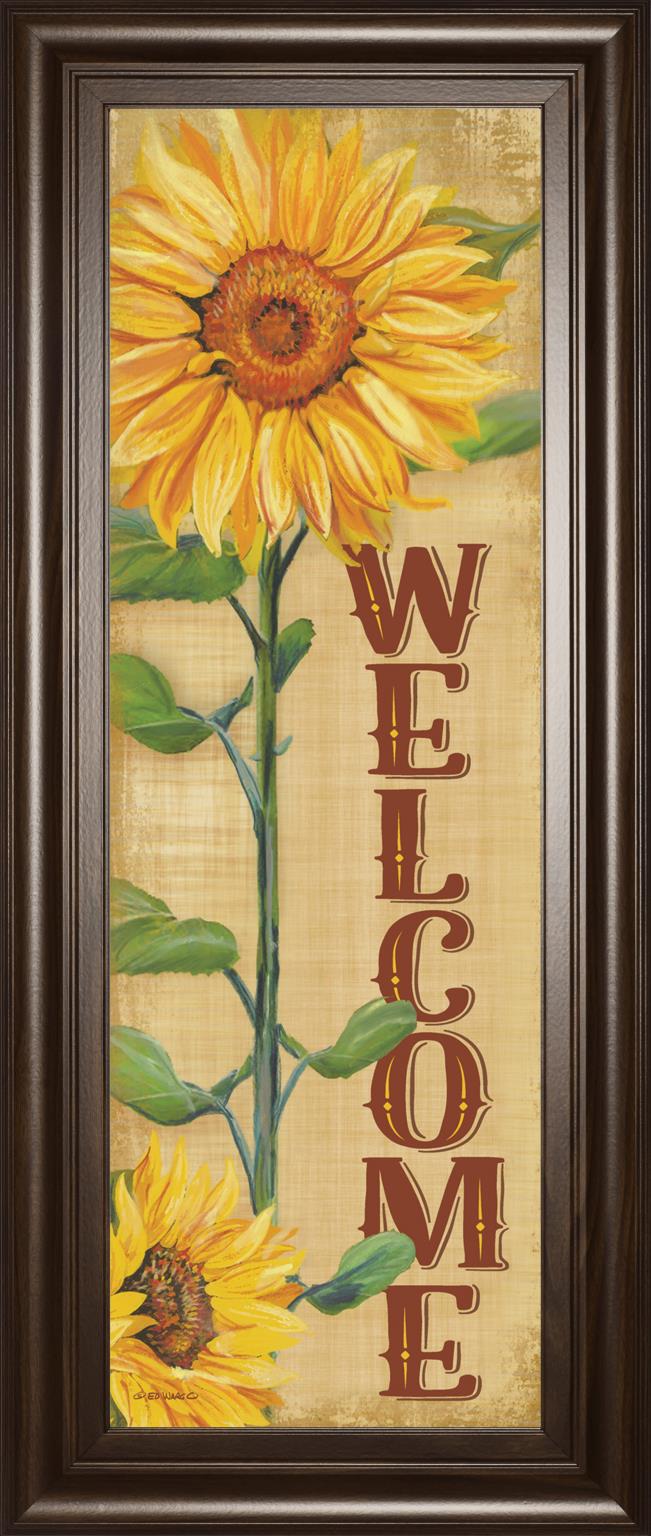 Welcome Sunflower By Ed Wargo 18X42 Framed Print