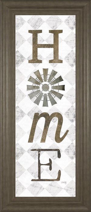 Home W/Windmill Ii By Marla Rae 18X42 Framed Print