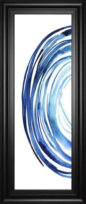 Blue Vortex I By Grace Popp 18X42 Framed Print