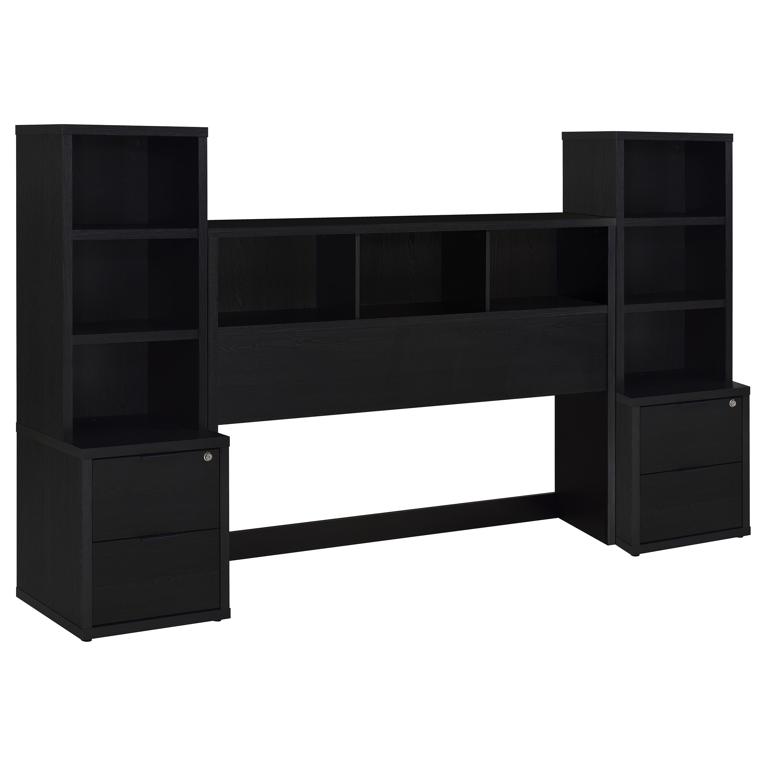 Westpark 3-piece Bedroom Set Bookcase Headboard Black