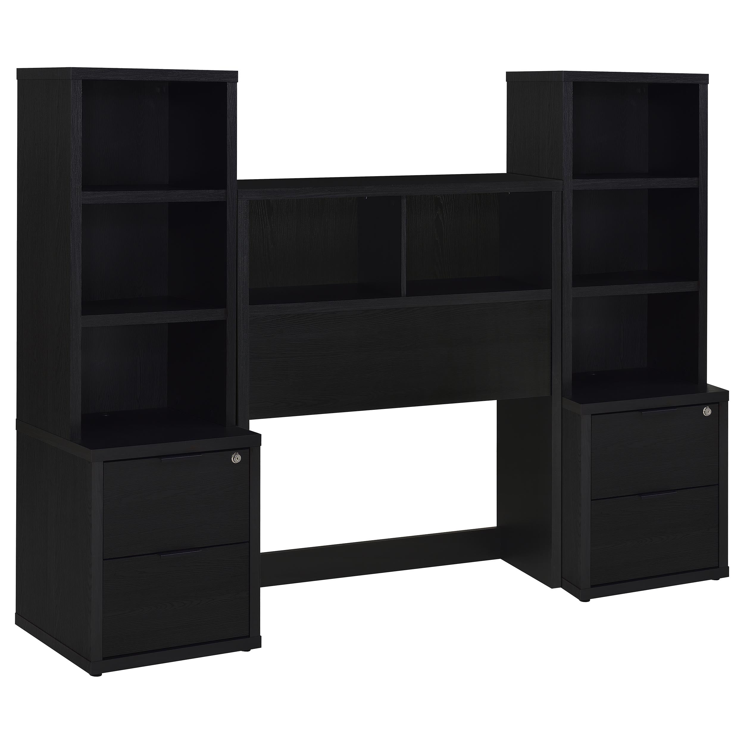 Westpark 3-piece Bedroom Set Bookcase Headboard Black