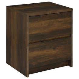 Westpark 2-drawer Nightstand LED Lights and USB Black