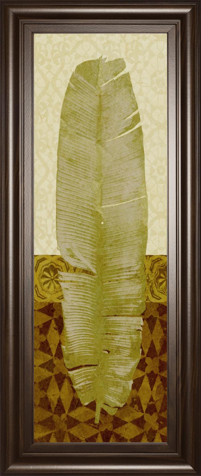 Tropical Frond I By Alonzo Saunders 18X42 Framed Print