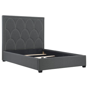 Bowfield Upholstered Panel Bed Charcoal
