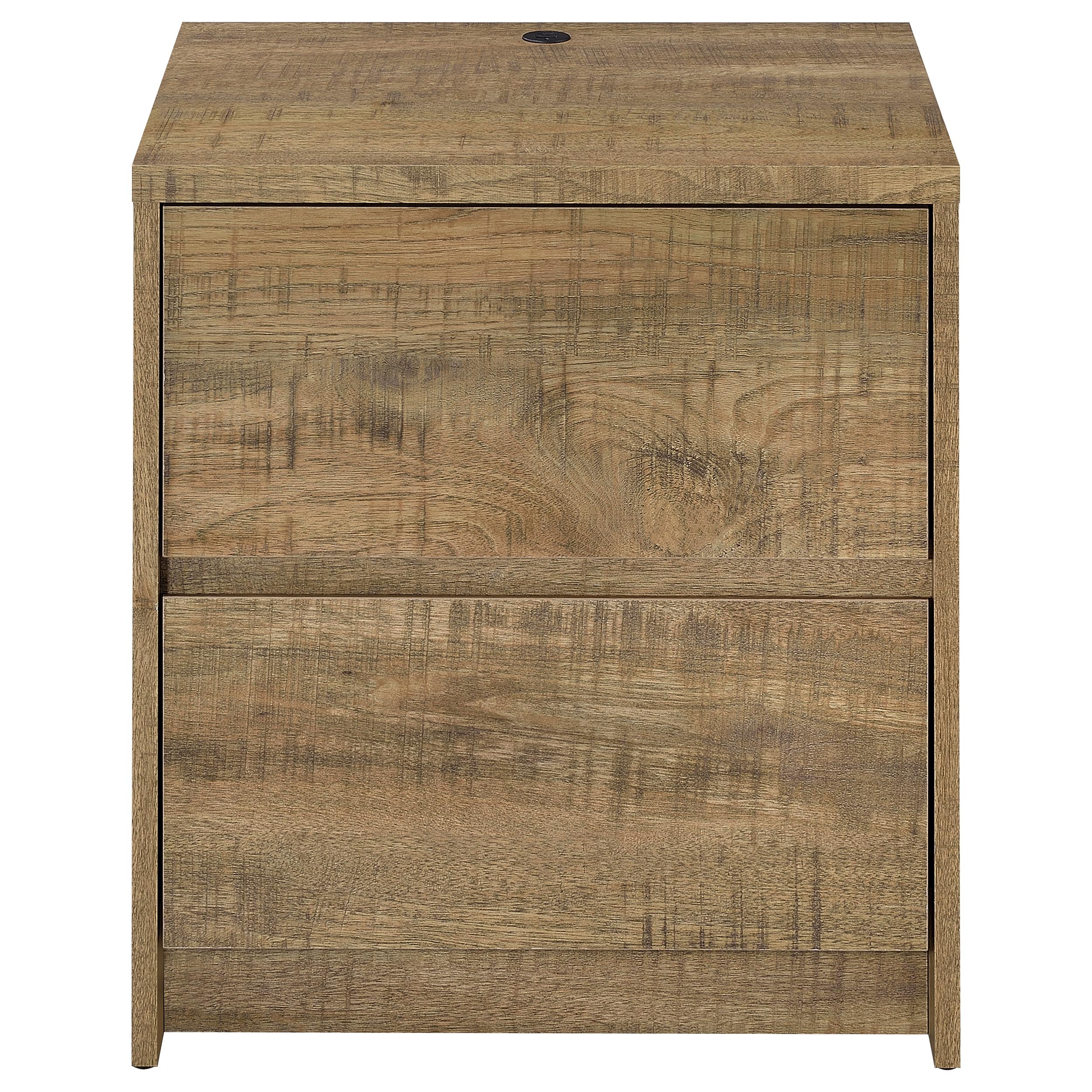 Westpark 2-drawer Nightstand LED Lights and USB Black
