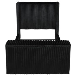 Centergrove Upholstered Queen Wingback TV Bed Black