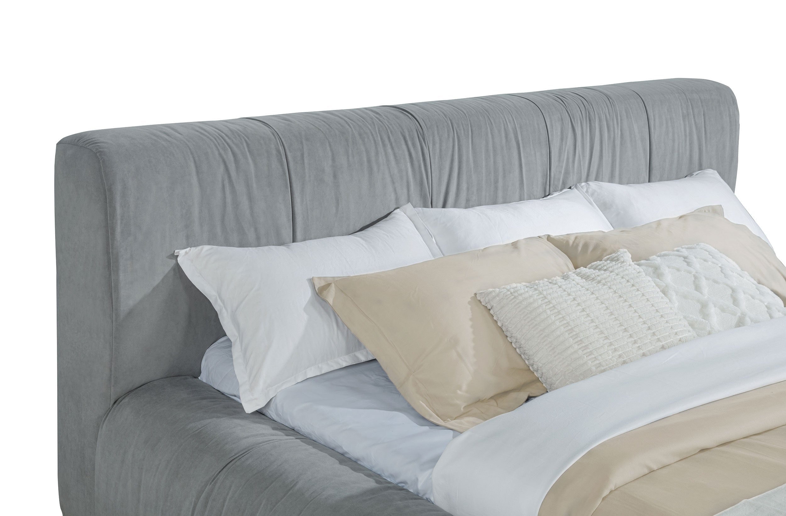 Wilshire Upholstered California King Platform Bed Grey