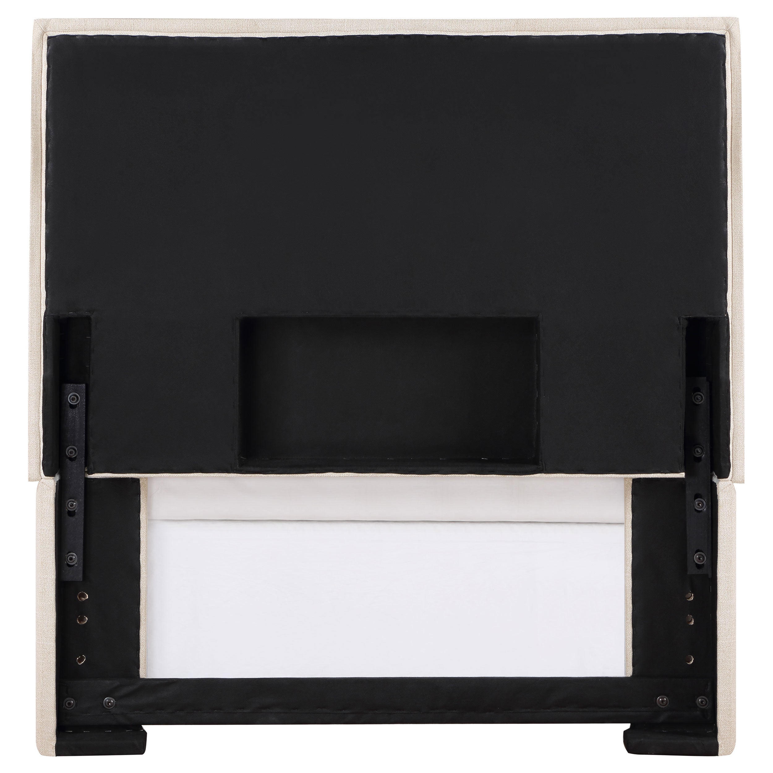 Izzy Upholstered King Panel Headboard Sand