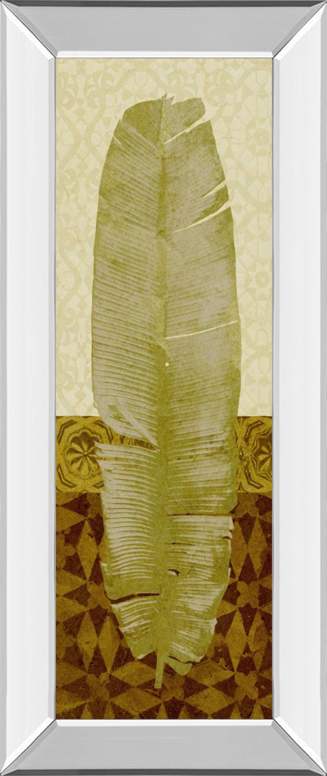 Tropical Frond I By Alonzo Saunders 18X42 Mirror Frame Print