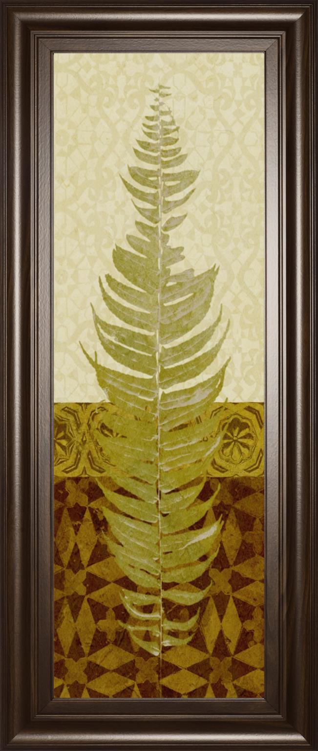 Tropical Frond Ii By Alonzo Saunders 18X42 Framed Print