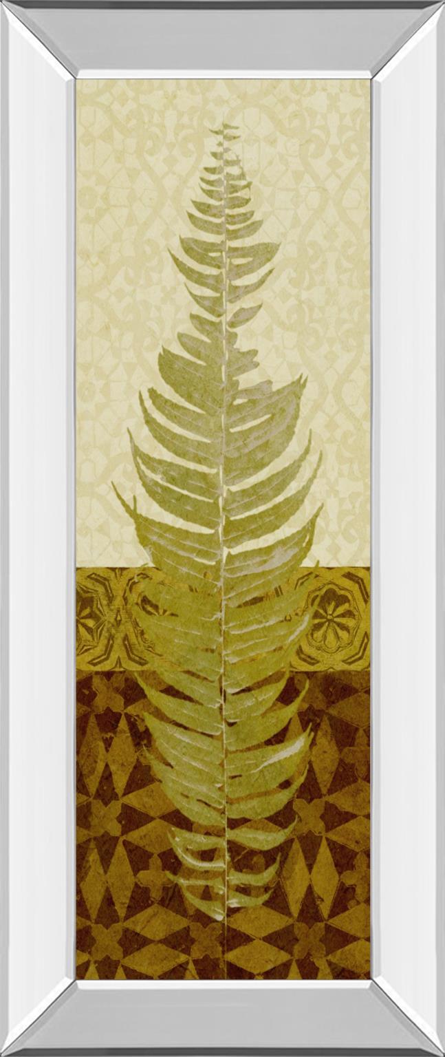 Tropical Frond Ii By Alonzo Saunders 18X42 Mirror Frame Print