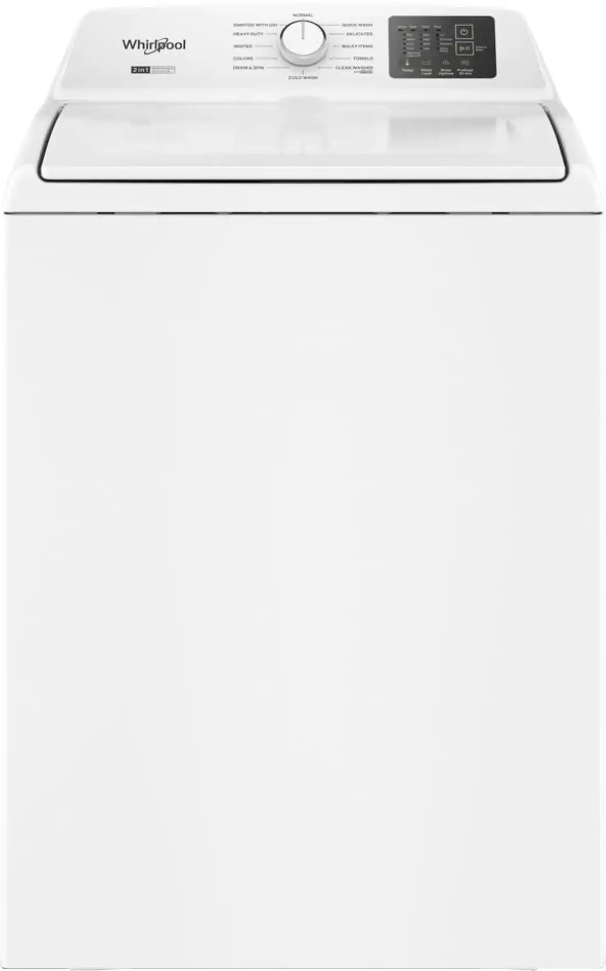 Package - Whirlpool - 4.2-4.3 Cu. Ft. High-Efficiency Top Load Washer with 2-in-1 Removable Agitator and 7.0 Cu. Ft. Gas Dryer with Adaptive Dry - Vented Matching - White