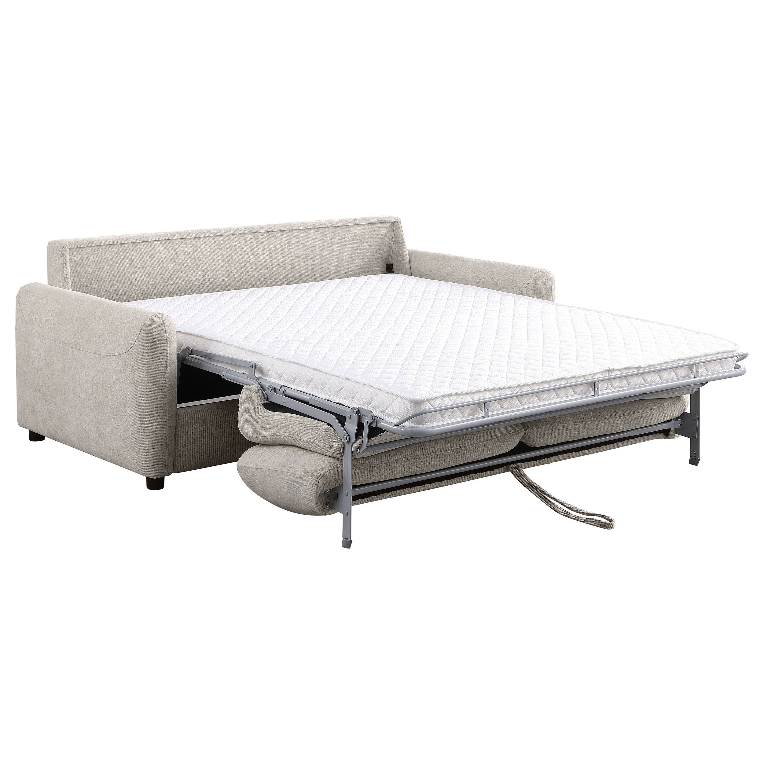 Rylie Upholstered Sofa Sleeper with Mattress Beige