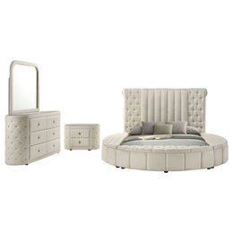Sonya Upholstered Bedroom Set Ivory