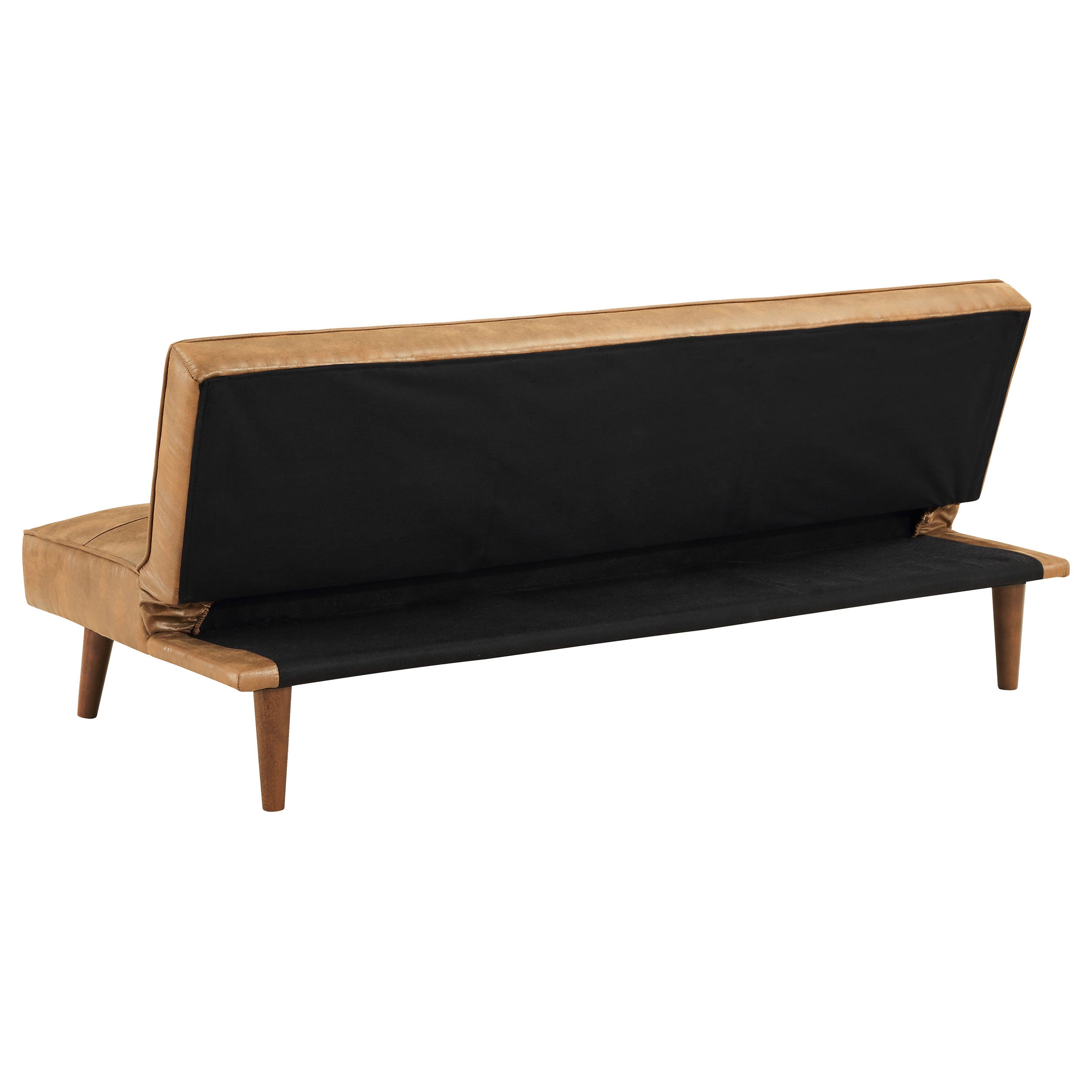 Jenson Upholstered Tufted Convertible Sofa Bed Dark Coffee
