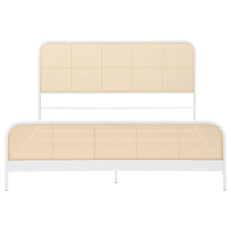 Lanewood Open Cane Webbing Metal Bed Black