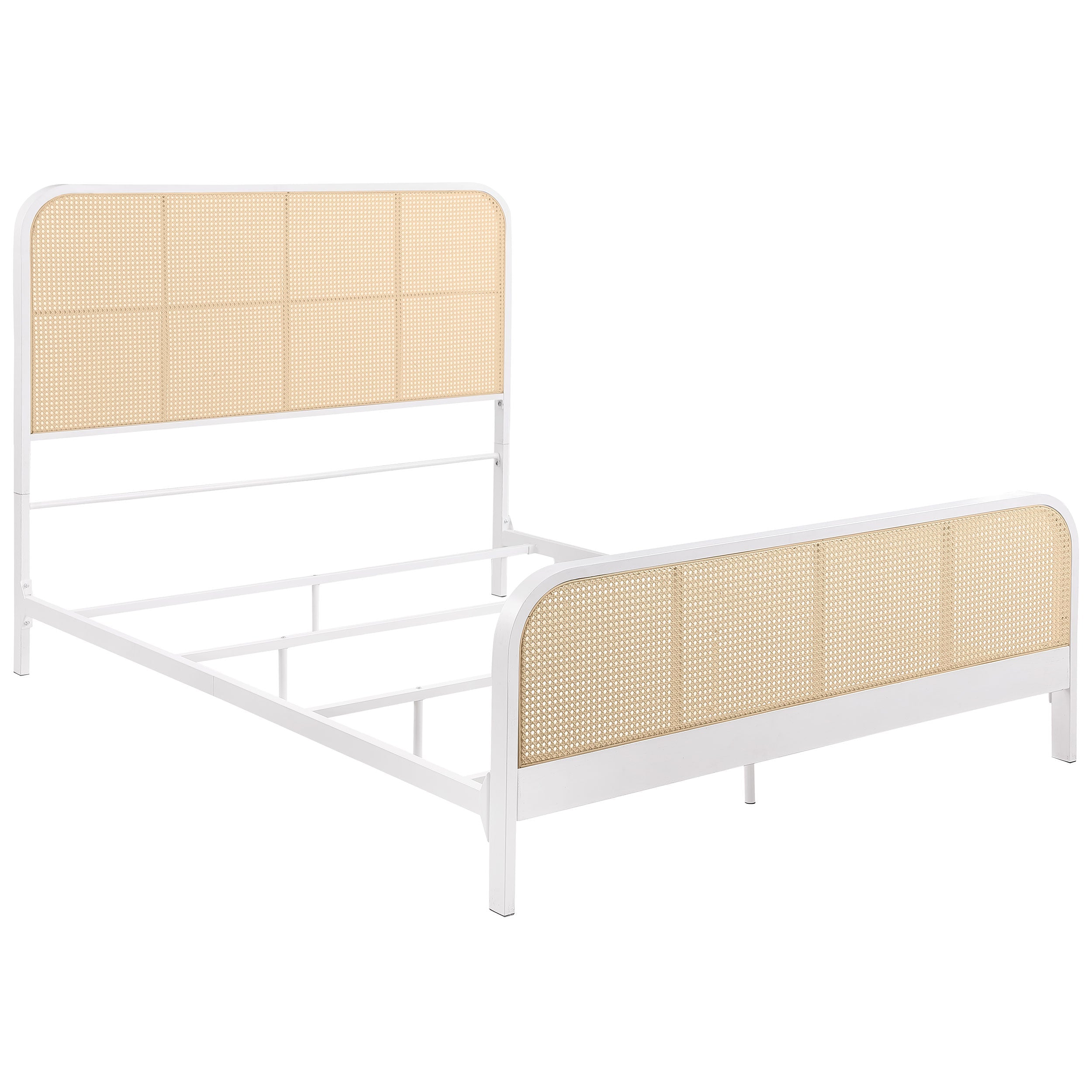 Lanewood Open Cane Webbing Metal Bed Black