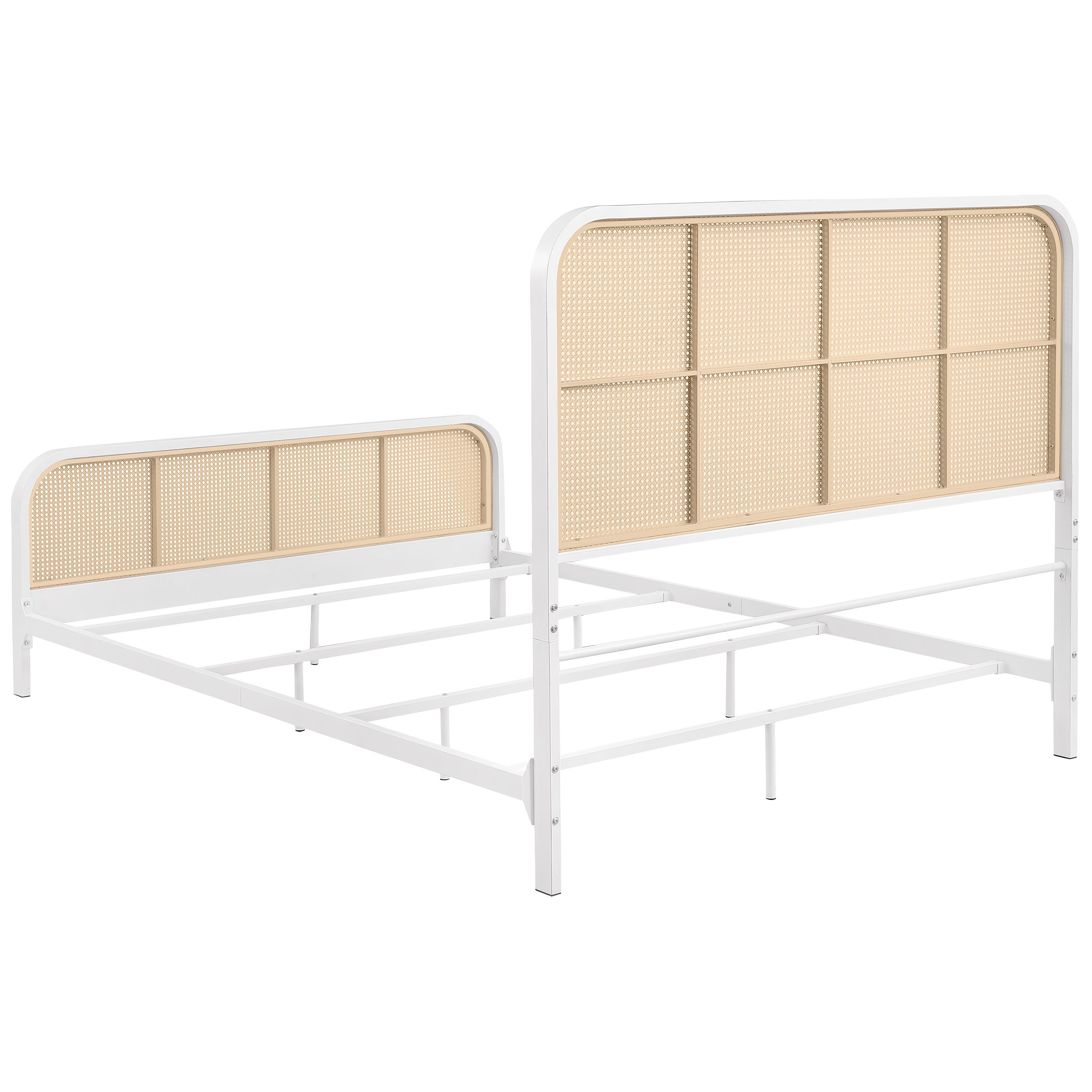 Lanewood Open Cane Webbing Metal Bed Black