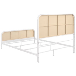 Lanewood Open Cane Webbing Metal Bed Black