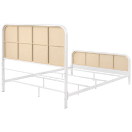 Lanewood Open Cane Webbing Metal Bed Black