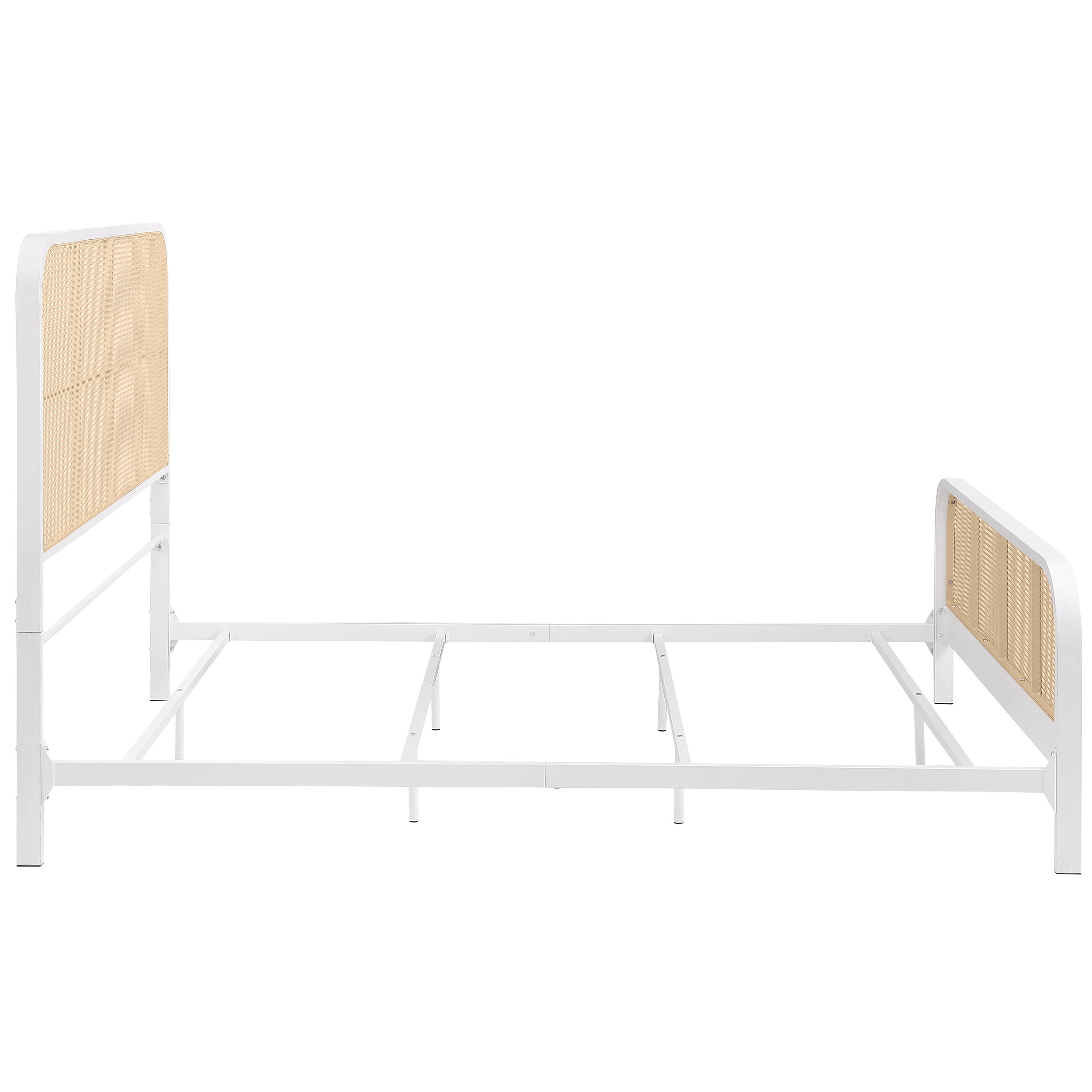 Lanewood Open Cane Webbing Metal Bed Black