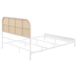 Amherst Radio Weave Rattan Metal Bed Black