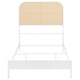 Amherst Radio Weave Rattan Metal Bed Black