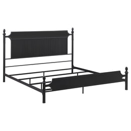Cameron 51-inch Metal Panel Bed Black