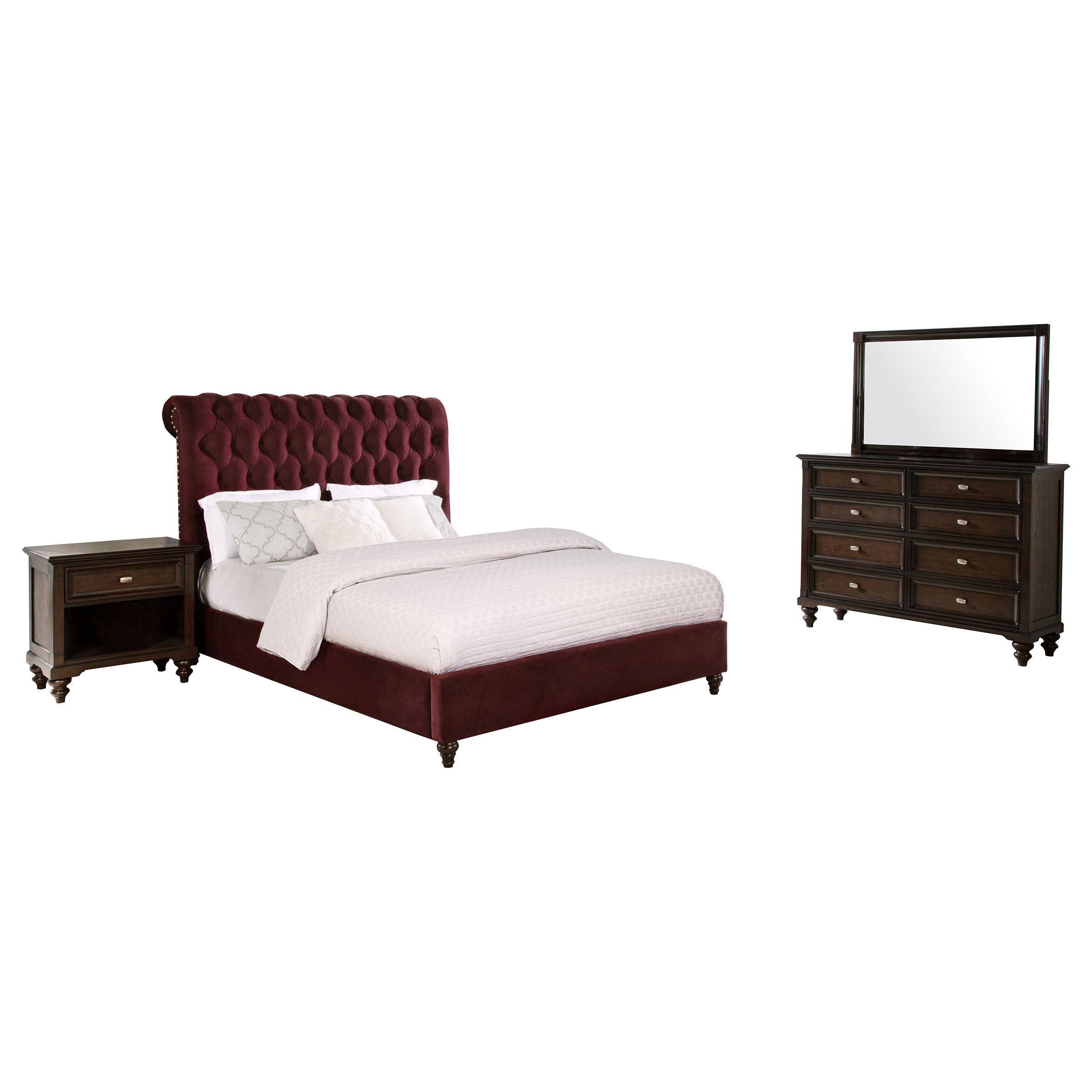 Devon California King Bedroom Set Beige and Oak