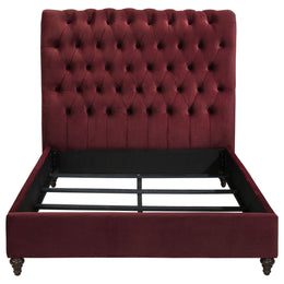 Devon 57-inch Upholstered California King Panel Bed Beige