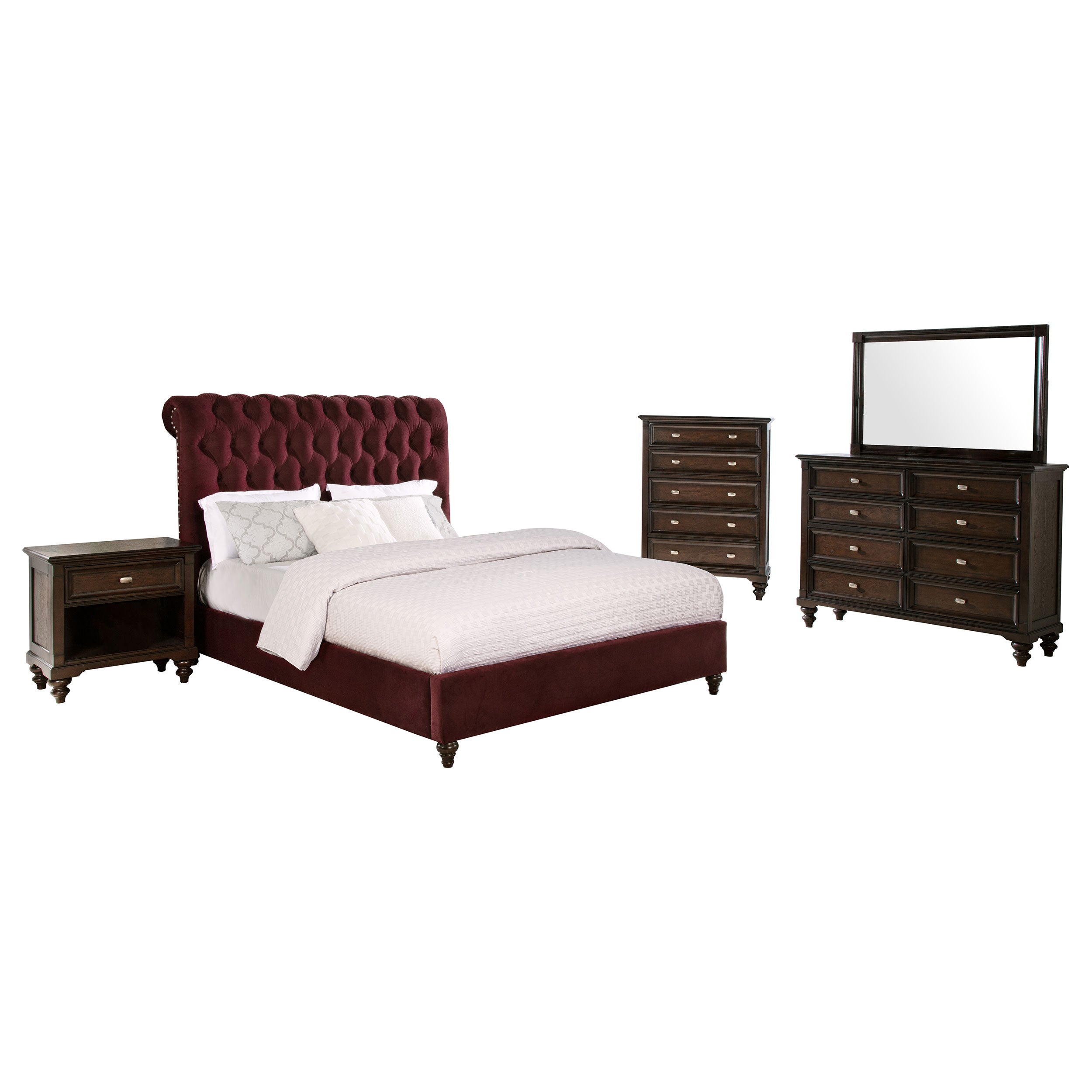 Devon California King Bedroom Set Beige and Oak