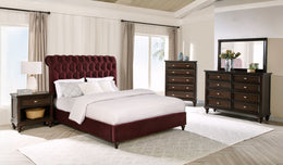 Devon California King Bedroom Set Beige and Oak