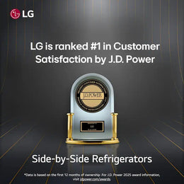 LG - 36-in Wide 27.1 Cu. Ft. Side-by-Side Smart Refrigerator with Craft Ice - Stainless Steel