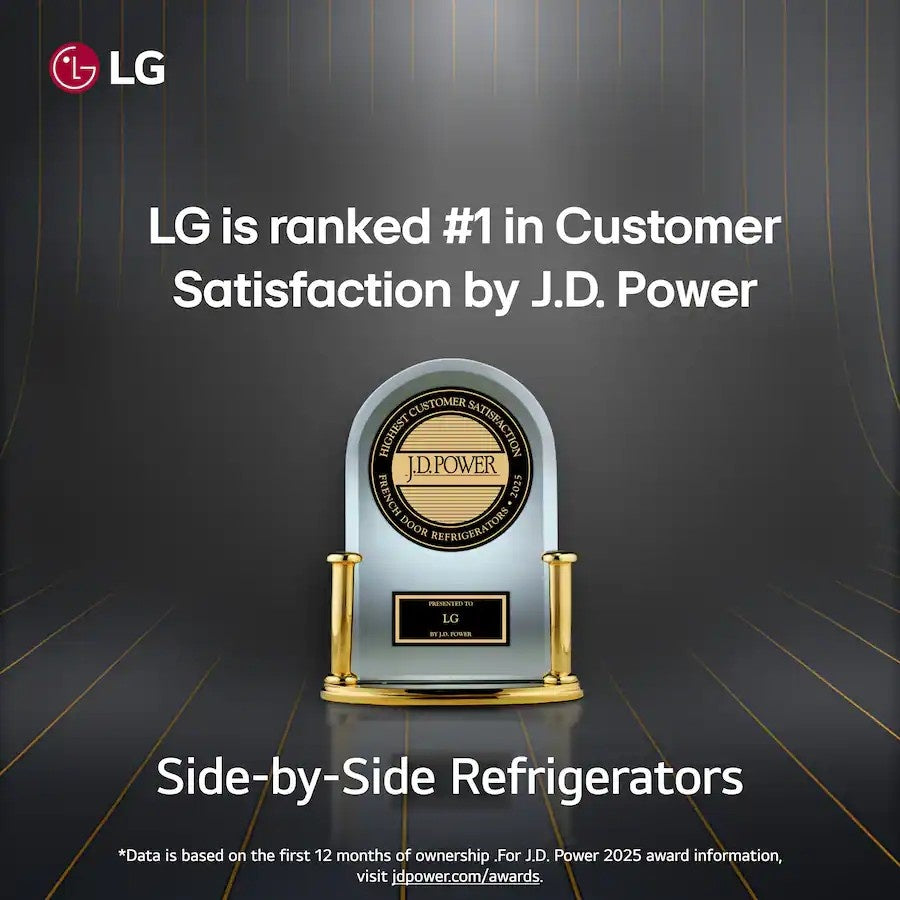 LG - 36-in Wide 27.1 Cu. Ft. Side-by-Side Smart Refrigerator with Craft Ice - Stainless Steel