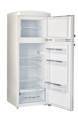 Unique Appliances - 21 in. Wide Classic Retro 7.5cu.ft Compact Top Freezer Refrigerator - Marshmallow White