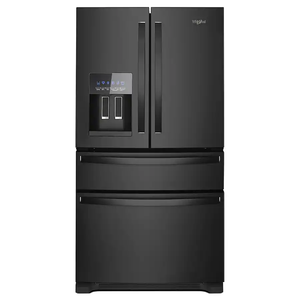 Whirlpool - 36 in. Wide 25 cu. ft. French Door Refrigerator with Two-Tier Freezer Storage - Black