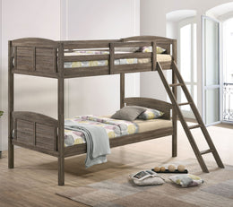 Flynn Wood Over Bunk Bed Weathered Brown