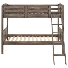 Flynn Wood Over Bunk Bed Weathered Brown