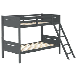 Littleton Wood Over Bunk Bed Black