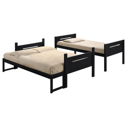 Littleton Wood Over Bunk Bed Black