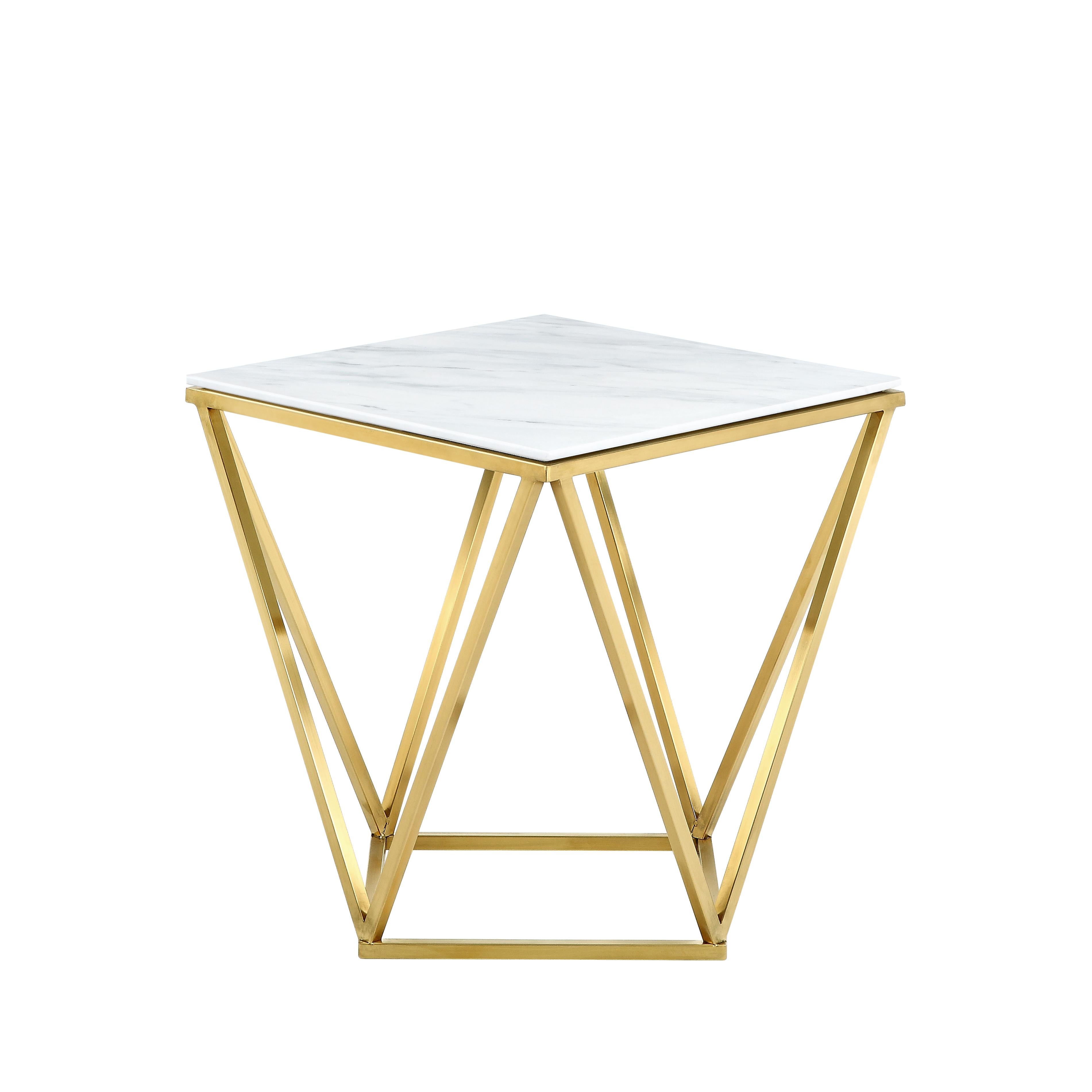 Meridian Mason Gold End Table