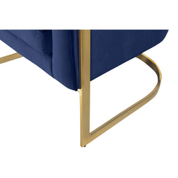 Meridian Carter Navy Velvet Accent Chair