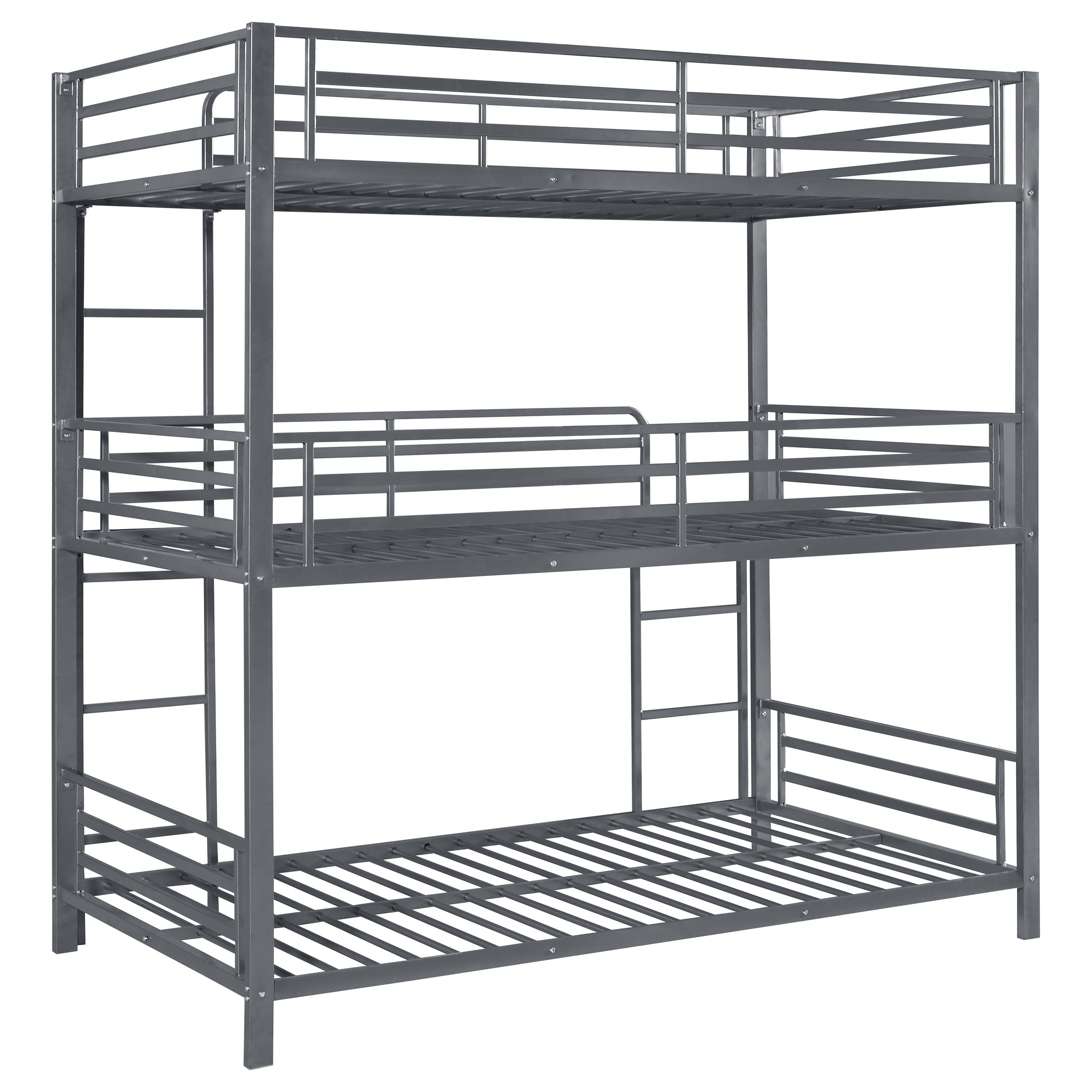 Maynard Metal Triple Bunk Bed Gunmetal