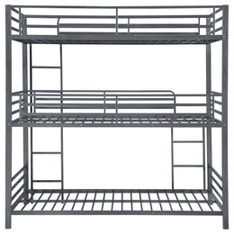 Maynard Metal Triple Bunk Bed Gunmetal